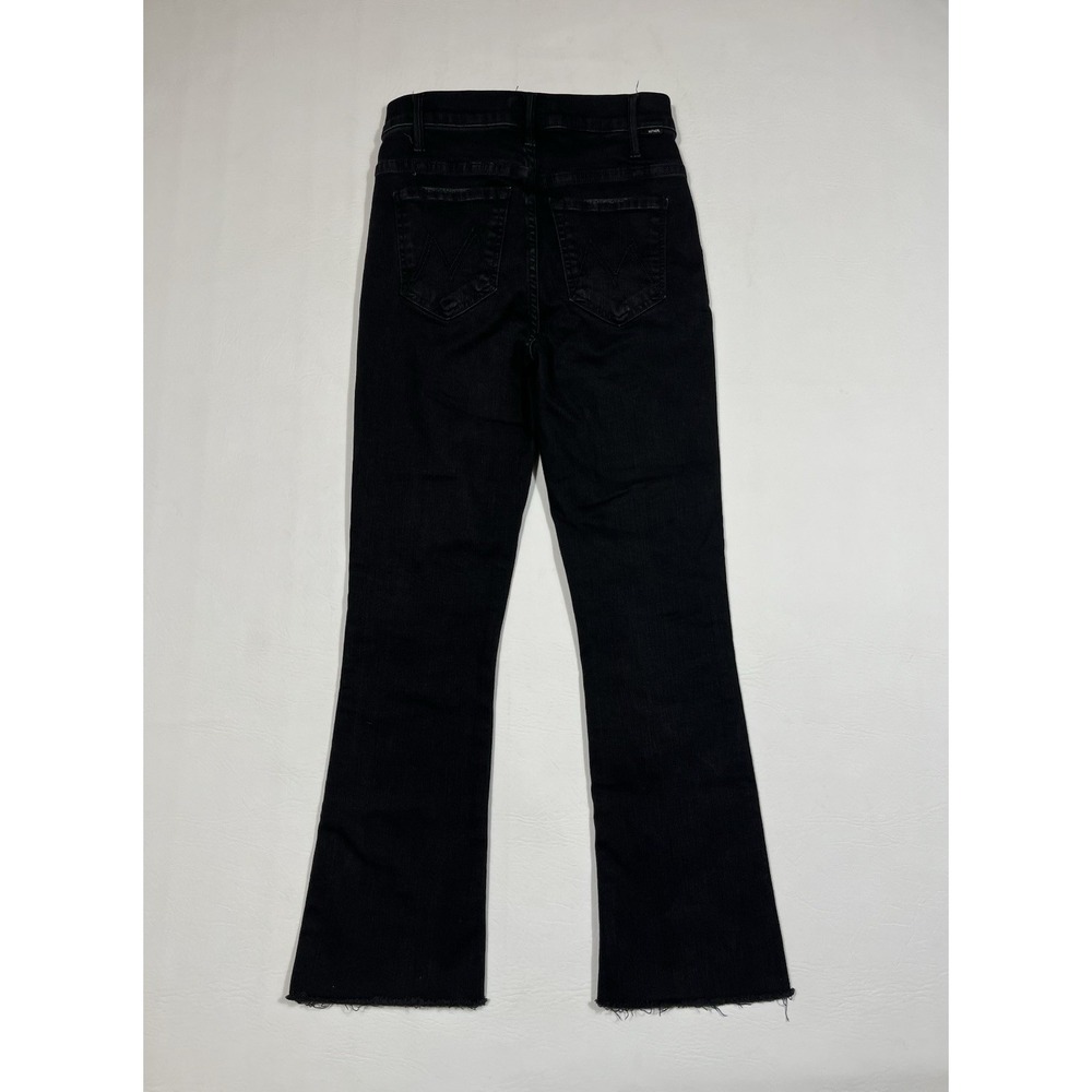 Mother Lil Hustler Ankle Fray Jeans Womens 24 Black Denim Not Guilty Frayed Hem - Picture 2 of 10